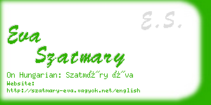 eva szatmary business card